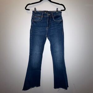 Zara Cropped Bell Bottom | Flare Mid Rise Jeans